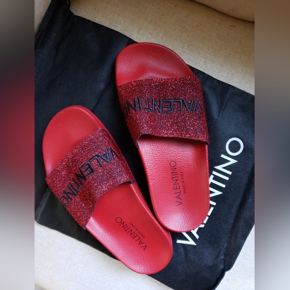 Brand New VALENTINO by Mario Valentino Solaia Locker Glitter SLIDE with box - Picture 1 of 10